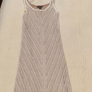 Tommy Bahama size XXS Cream Crochet Maxi Scoop neck dress, LIKE NEW